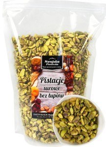 Pistacje łuskane surowe zielone bez dodatku soli 500g